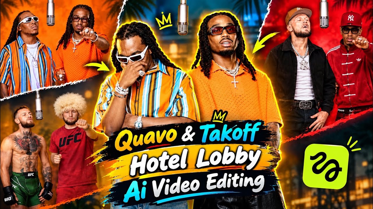 Trending Hotel Lobby Song AI Video Editing Tutorial | Quavo & Takeoff Song Hotel Lobby AI Video Edit