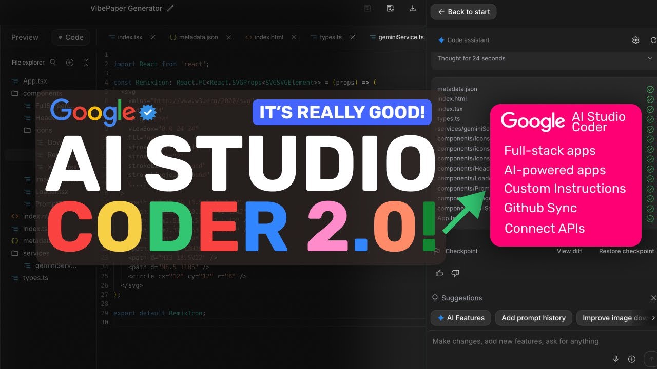 Google AI Studio Coder 2.0: готов к Gemini 3! Google только что вывел свой ПОЛНОСТЬЮ БЕСПЛАТНЫЙ A...