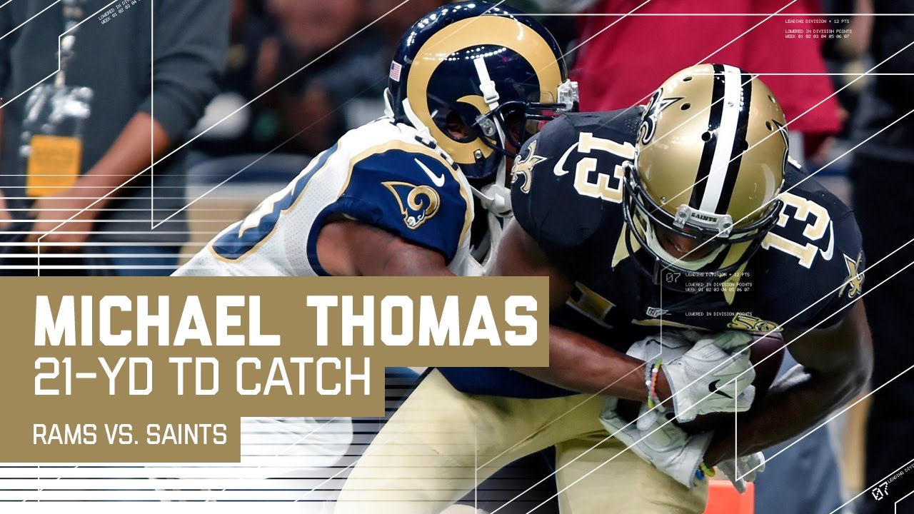 Drew Brees Connects with Michael Thomas for a 21-Yard TD! | Rams vs. Saints | NFL