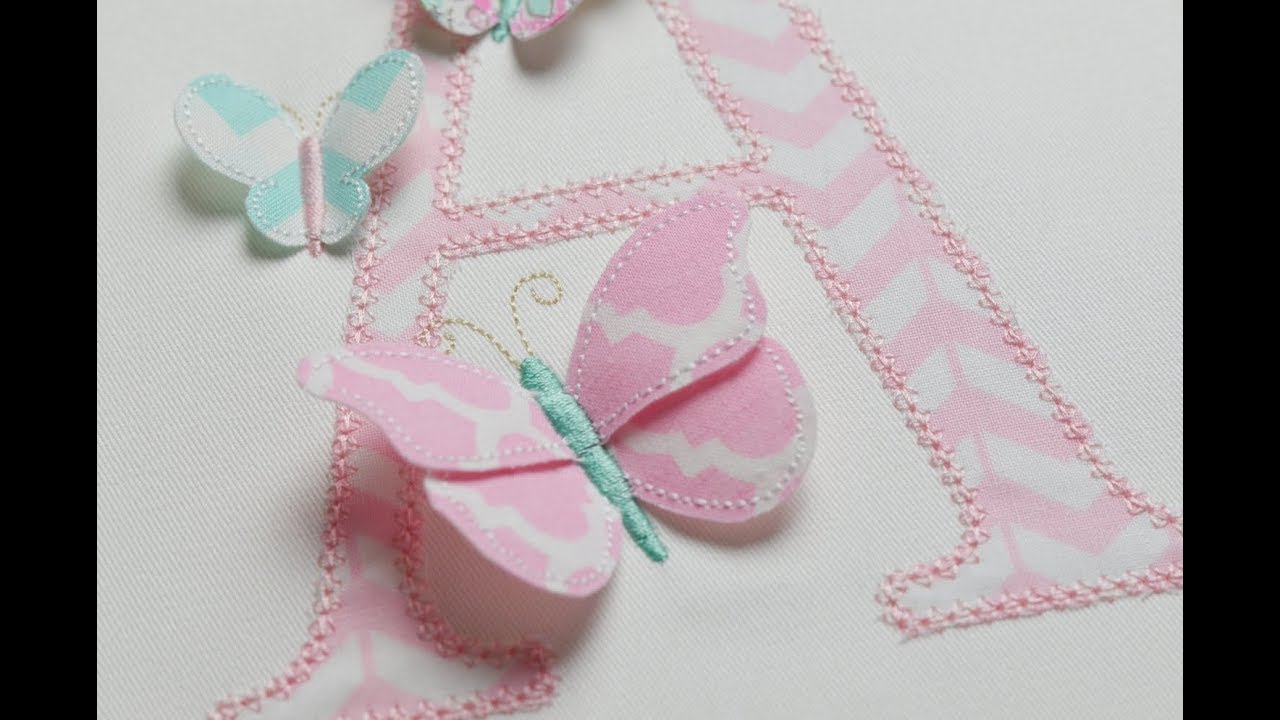 3d Butterfly Alphabet Applique Tutorial Planet Applique