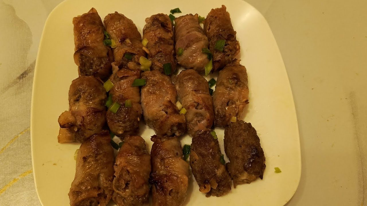 Мясные пальчики в беконе , тающие во рту