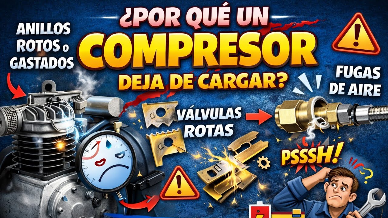 Por que deja de cargar un compresor de pistón. 