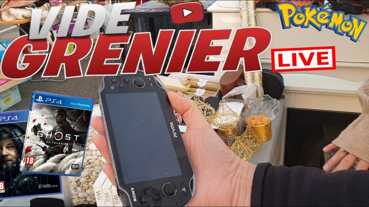 Vide Grenier Live - Jeux Vidéo avec un POKEMON Retro, NERF Fortnite et un fail Console portable 🤔