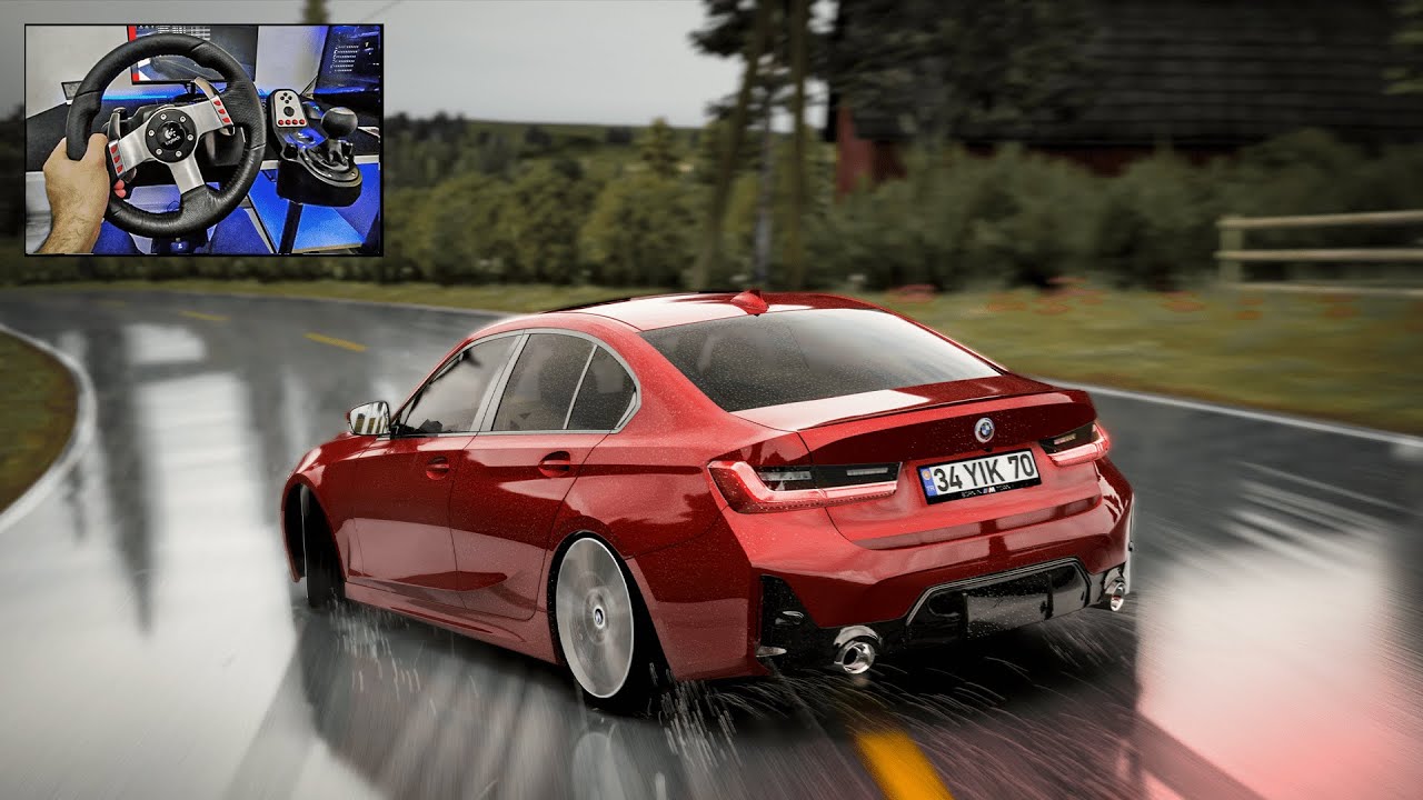 ДРИФТ ПОД ДОЖДЁМ НА BMW G20 - ASSETTO CORSA