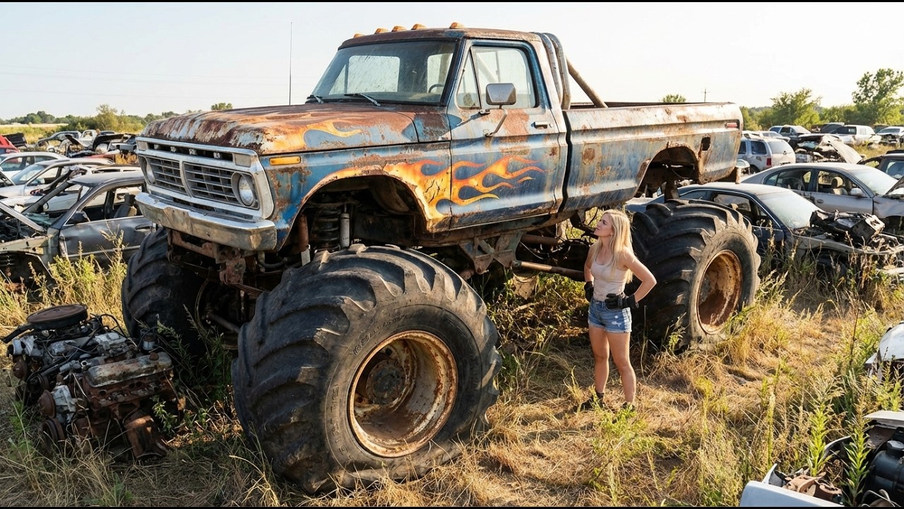 Abandoned Monster Truck Full Restoration | ASMR Car Restoration