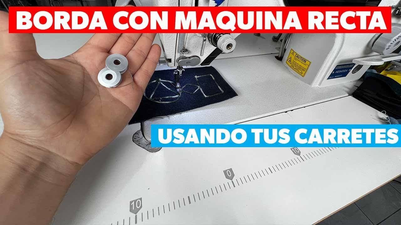 Como bordar con maquina de coser recta