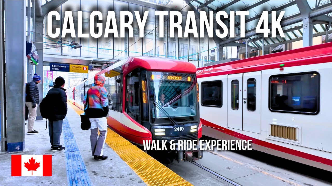 This Is What Riding Calgary Transit Is Really Like 🇨🇦 4K Walking Tour