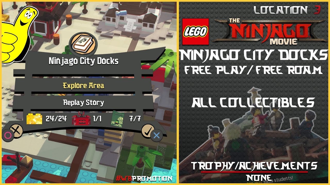 Видеоигра Lego Ninjago Movie: Ninjago City Docks БЕСПЛАТНАЯ ИГРА / СВОБОДНОЕ ПУТЕШЕСТВИЕ (Все пре...
