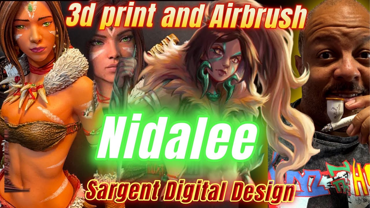 Как напечатать на 3D-принтере и покрасить Нидали из League of Legends