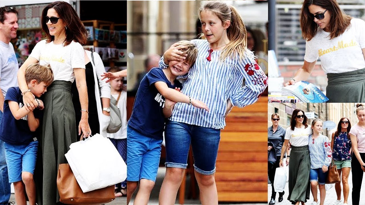 Princess Mary Shopped at Salamanca With Her Children