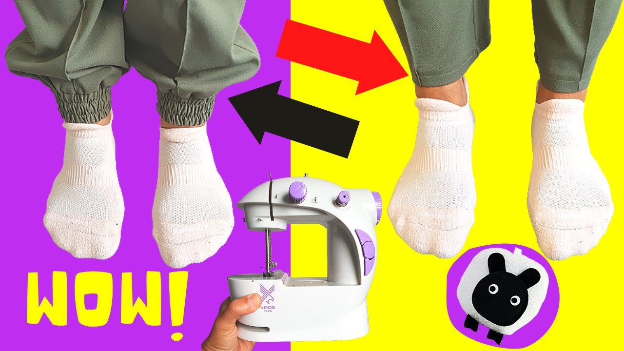 How to Hem Pants Quickly with a Mini Sewing Machine | How to Hem Trousers Step by Step | Ooni Crafts