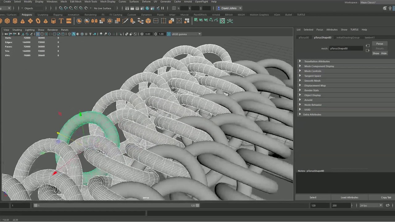 Autodesk Maya 2017 Tutorial: How to 3-D Model Chainmail