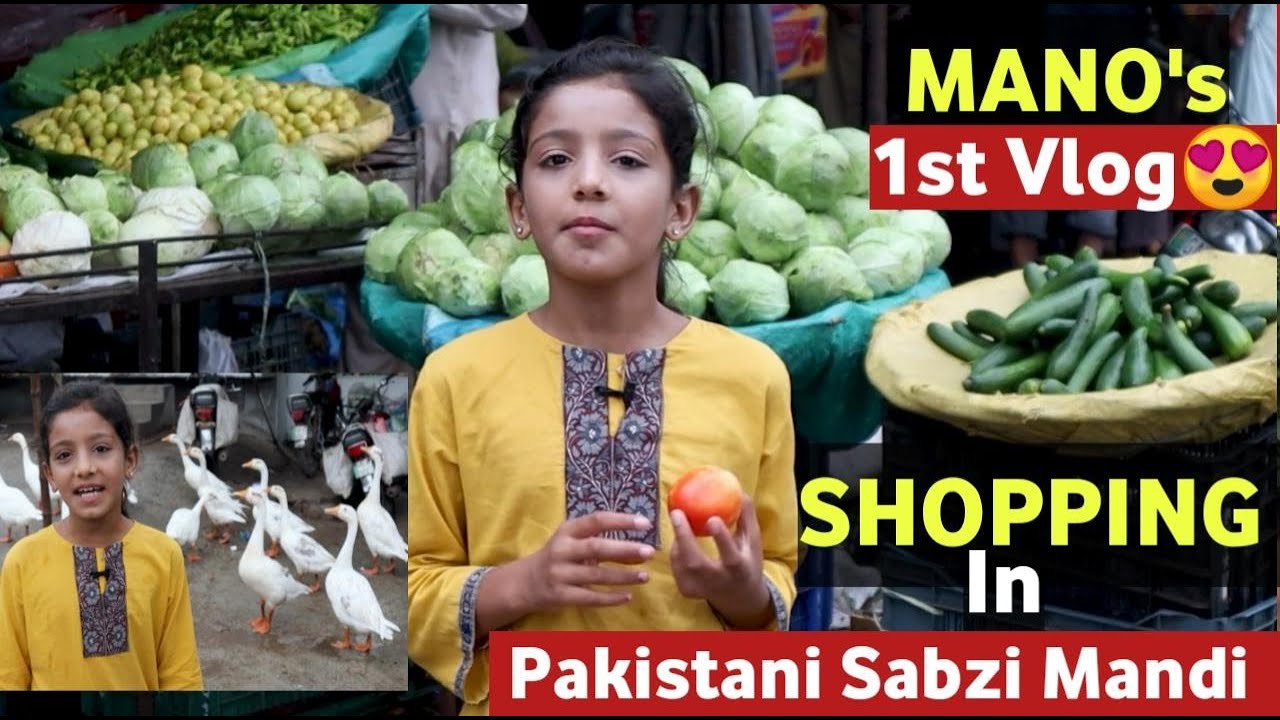 SABZI MANDI SHOPPING IN PAKISTAN || MANO CHAUDHARY 1ST VLOG || FOR INDIA-PAKISTAN KIDS