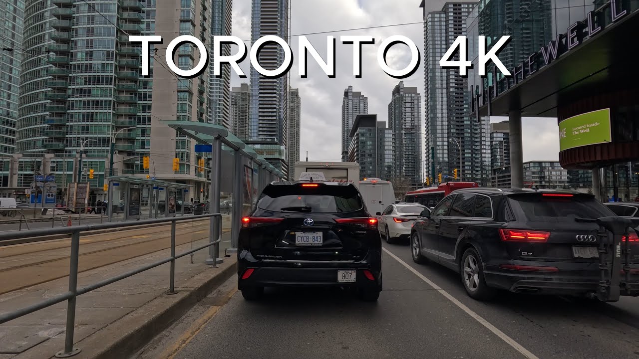 Driving Downtown - Best Attractions in Toronto 4K