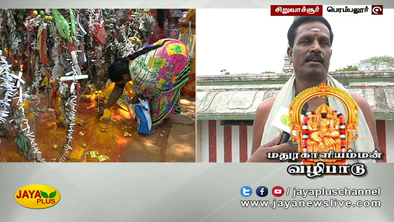 பெரம்பலூர் சிறுவாச்சூர் மதுரகாளியம்மன் சிறப்பு வழிபாடு | JAYA PLUS