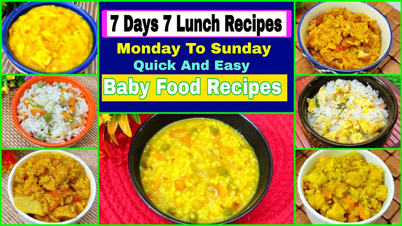 Baby Food Recipes For 15 Months To 6 Years | 7 Weight Gaining Lunch Recipes | Healthy Food Bites