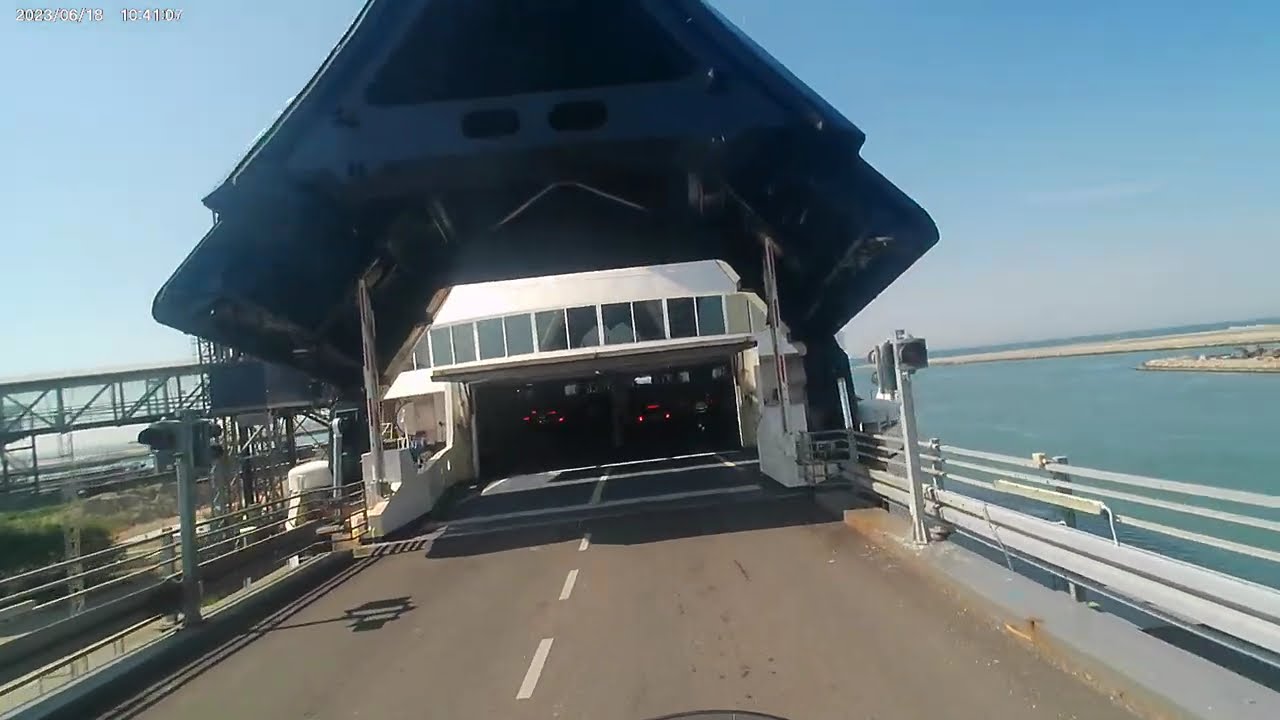 rodby to puttgarden. Bording the ferry. Africa Twin 1100 Adventure Sports