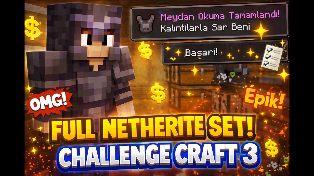 Netherite Göğüslük Yaptık! Challenge Craft Bölüm 2