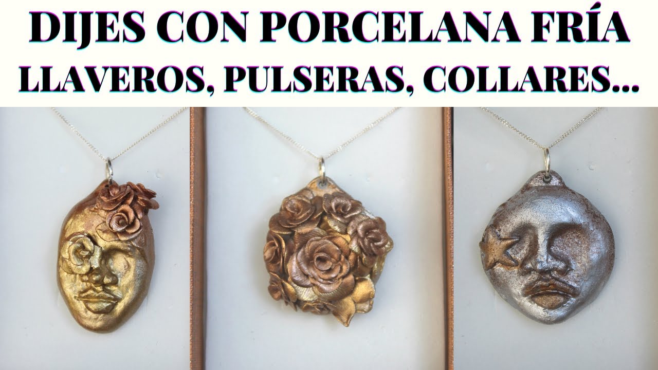 APRENDE a hacer Dijes con PORCELANA FRÍA //para collares, pulseras, llaveros // TUS PROPIOS DISEÑOS