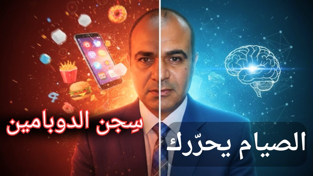 🔴 الجوع الذي يحررك: كيف يعيد الصيام برمجة جهازك العصبي ويكسر سجن الدوبامين