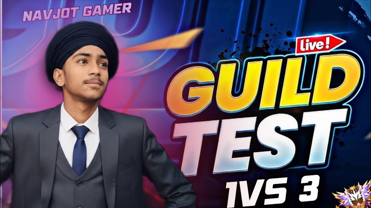 LIVE GUILD TEST 1 VS 3 😈 FREE FIRE | NAVJOT LIVE |