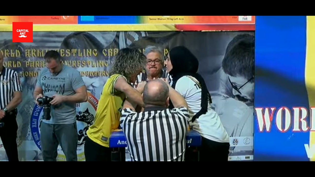 Chris de Souza, Anastasia Bruntseva Armwrestling world Championship 2021. Бразильская хардрестлерша