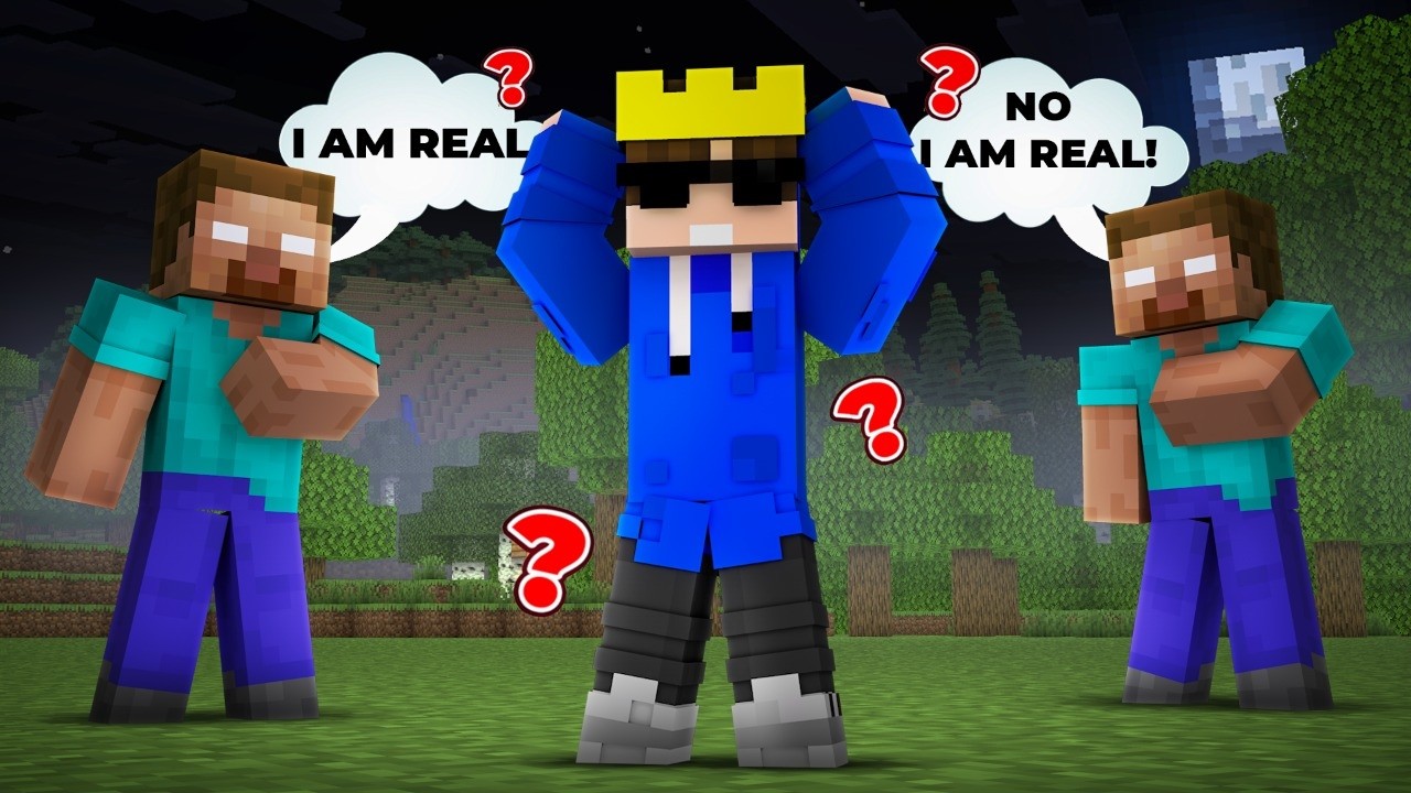 Fake Herobrine Enter Our Village in Minecraft..