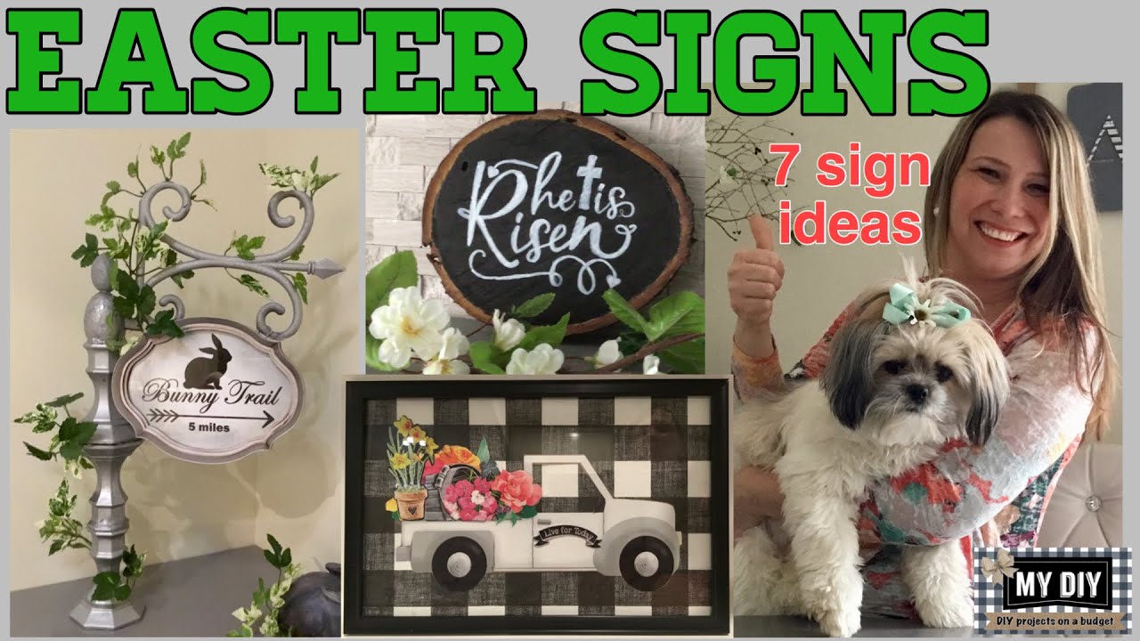 Easter Signs | Little Truck Decor | Dollar Tree DIY & Walmart