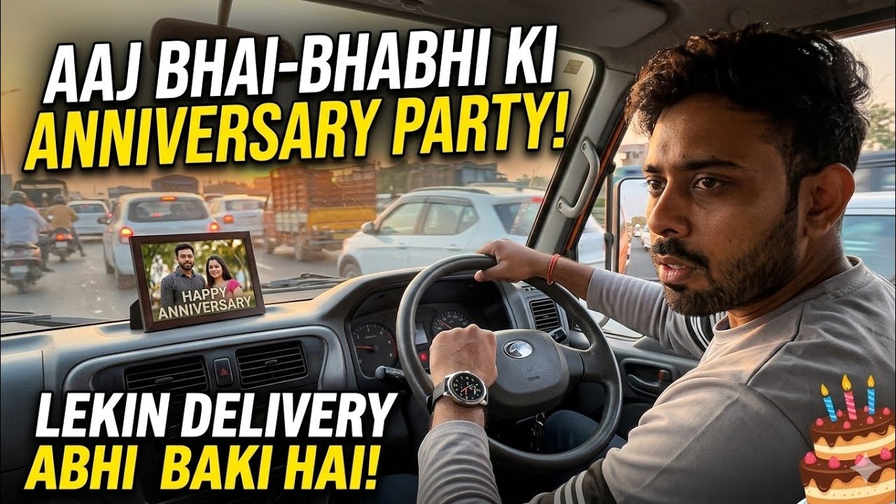 Bhai Bhabhi Ki Anniversary Party 🥳 Par Main Hoon Duty Par 🚛 | Loading Gadi Life😱