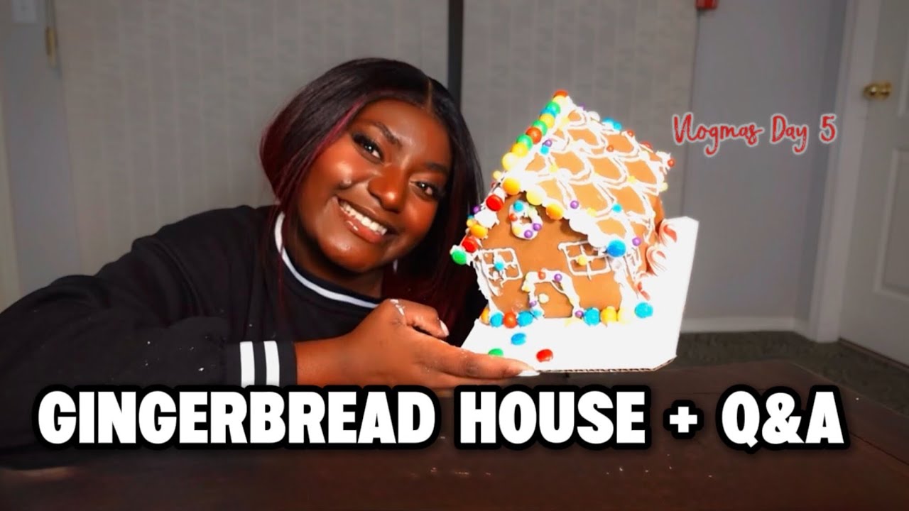 Decorate a Gingerbread House with Me + Christmas Q&A | Vlogmas Day 5