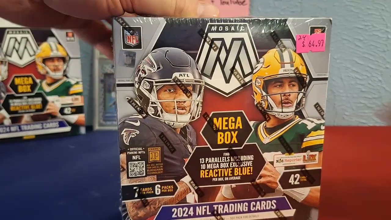 EP#72 - 2024 Panini Mosaic Football Mega Boxes, Reactive Blue Parallels