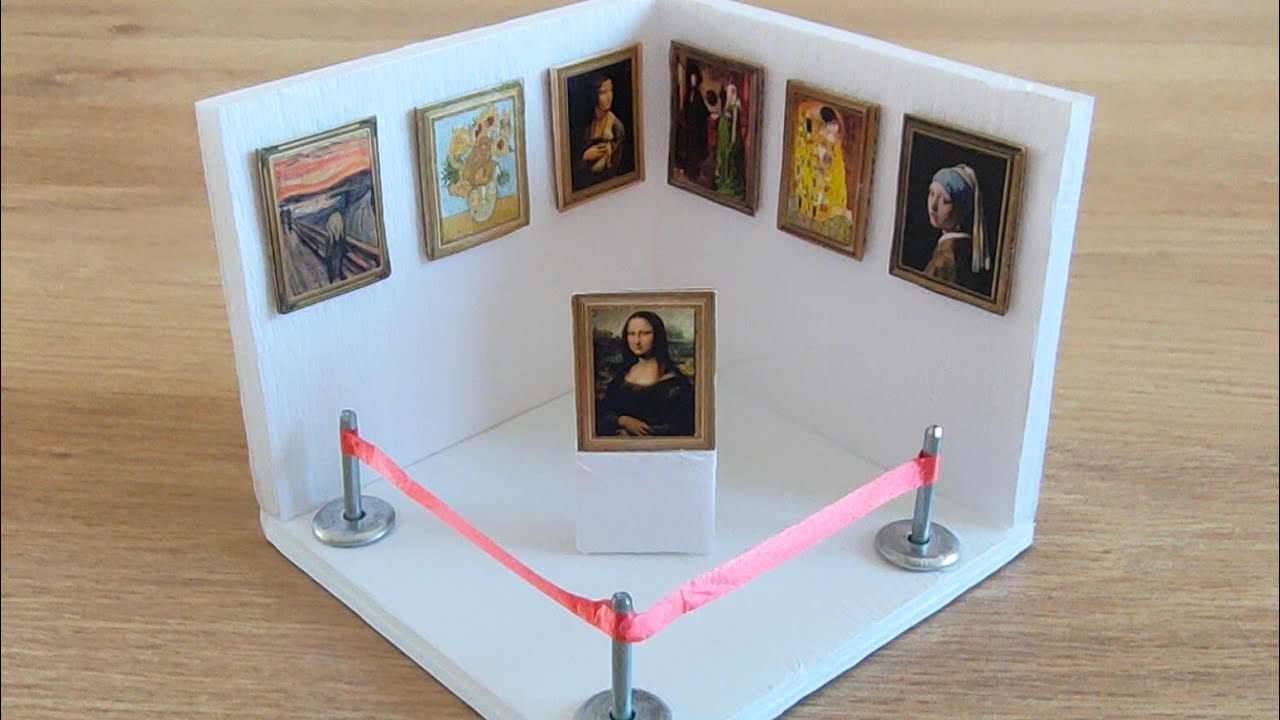 🖼Maqueta de museo en miniatura🖼️ | La creatividad de Lucía