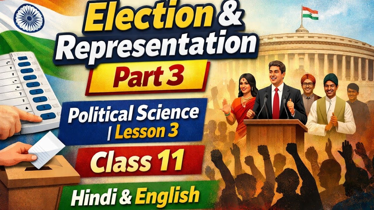 📕📖Election and Representation |Part 3 |Political science | Lesson 3 |Class 11📚  ⁨@PolityPathshala_0