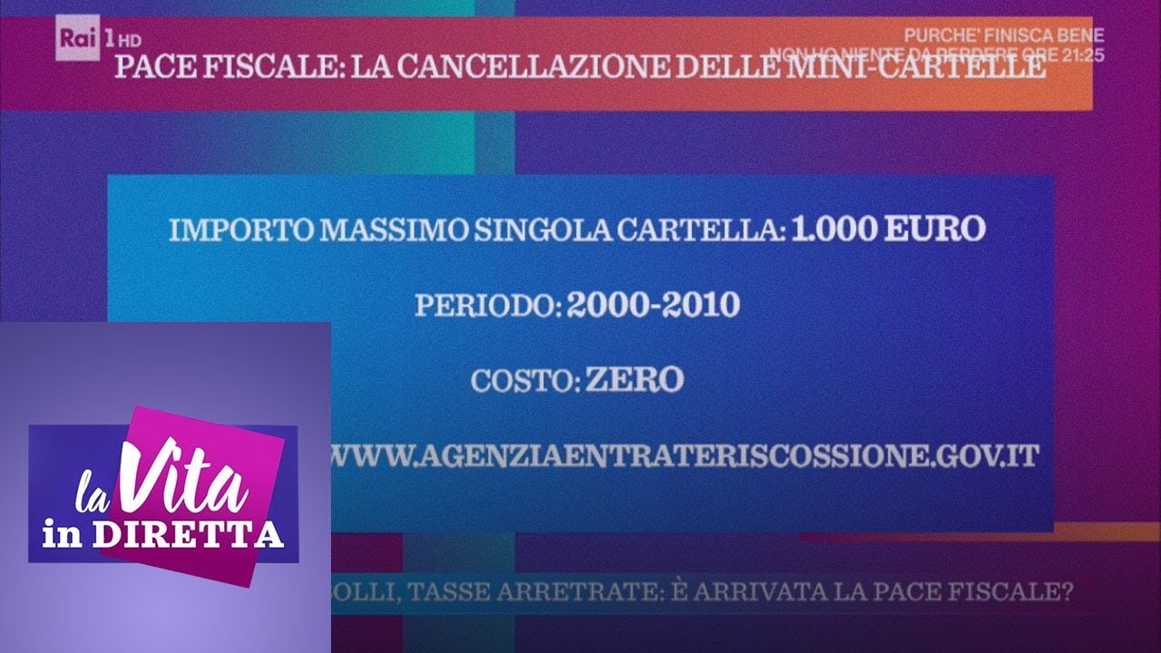 Multe, bolli, tasse arretrate: &egrave; arrivata la pace fiscale - La vita in diretta 15/01/2019