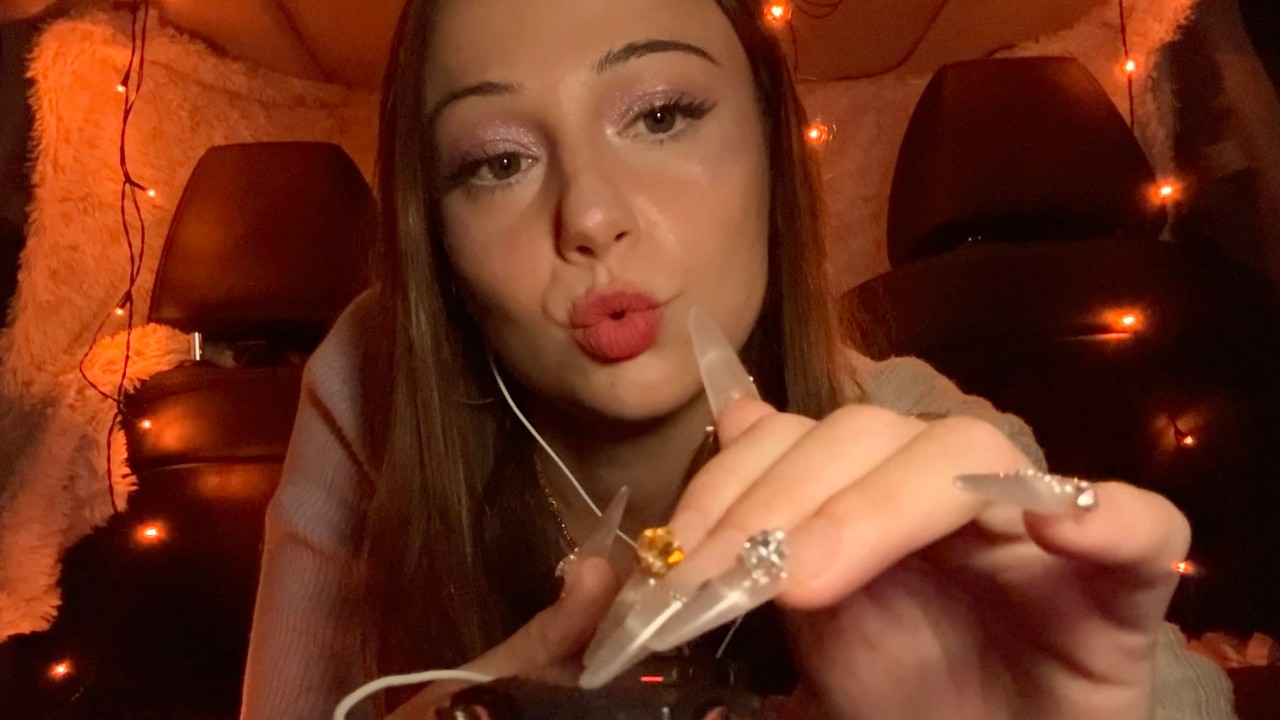 ASMR in the car at night 🌙✨
