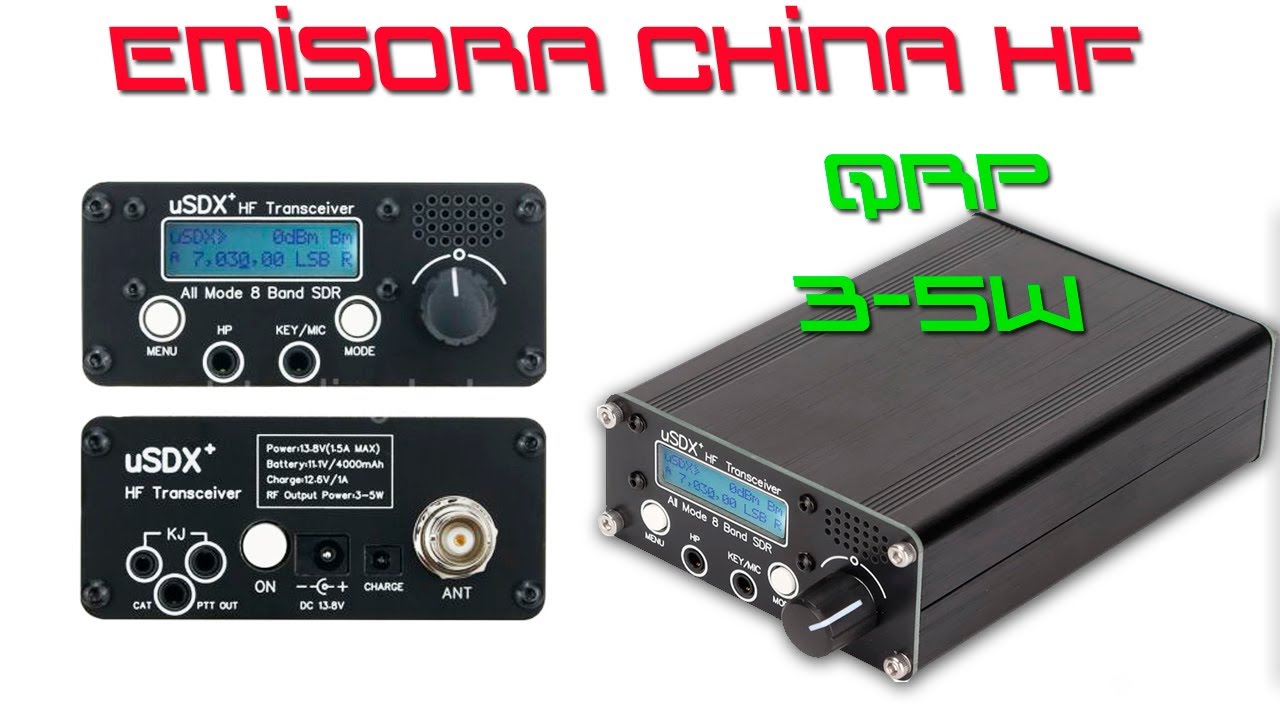uSDX transceptor chino, de 3 a 5W  de potencia y 8 bandas.