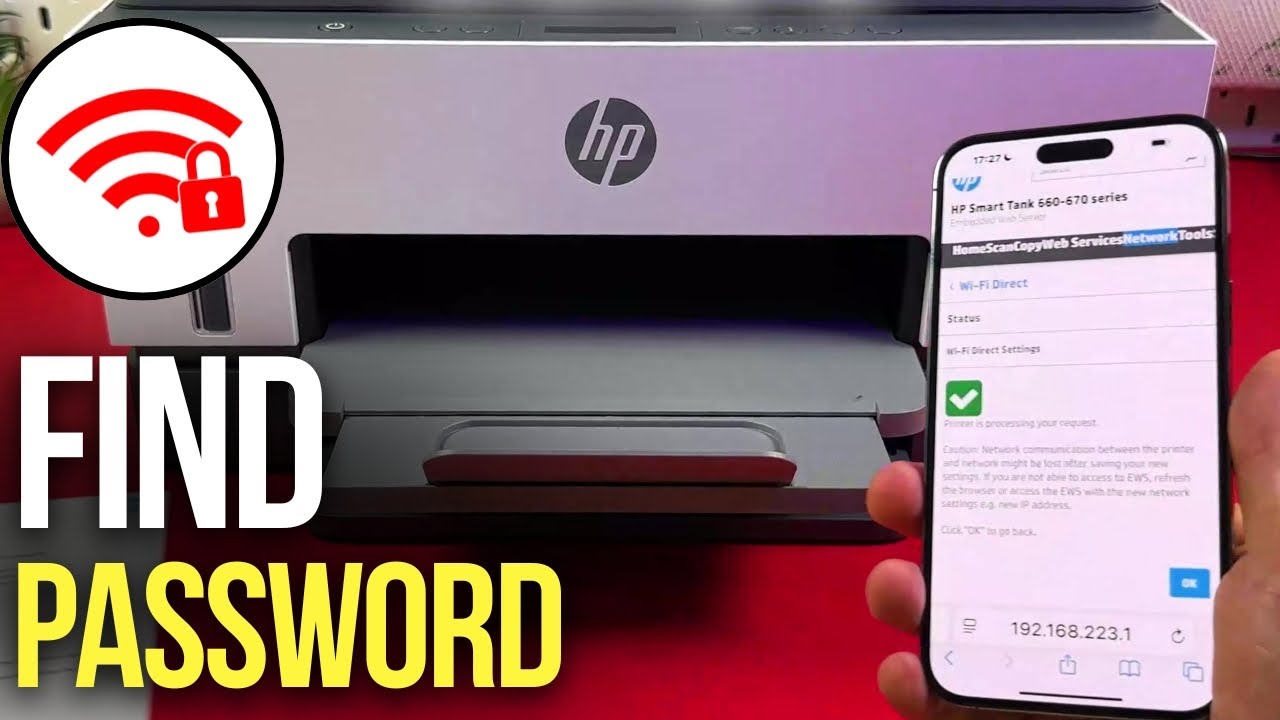 Как узнать пароль Wi-Fi принтера HP Smart Tank 670