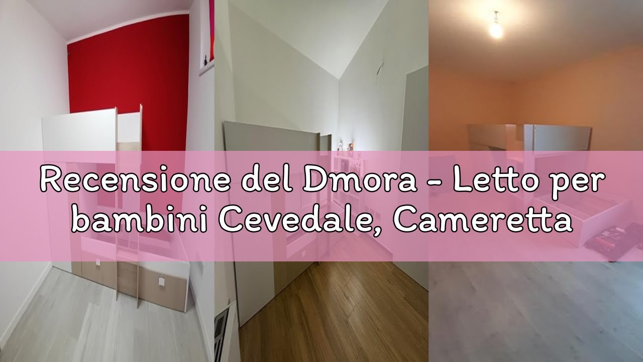 Recensione del Dmora - Letto per bambini Cevedale, Cameretta completa con armadio e cassetti, Compos