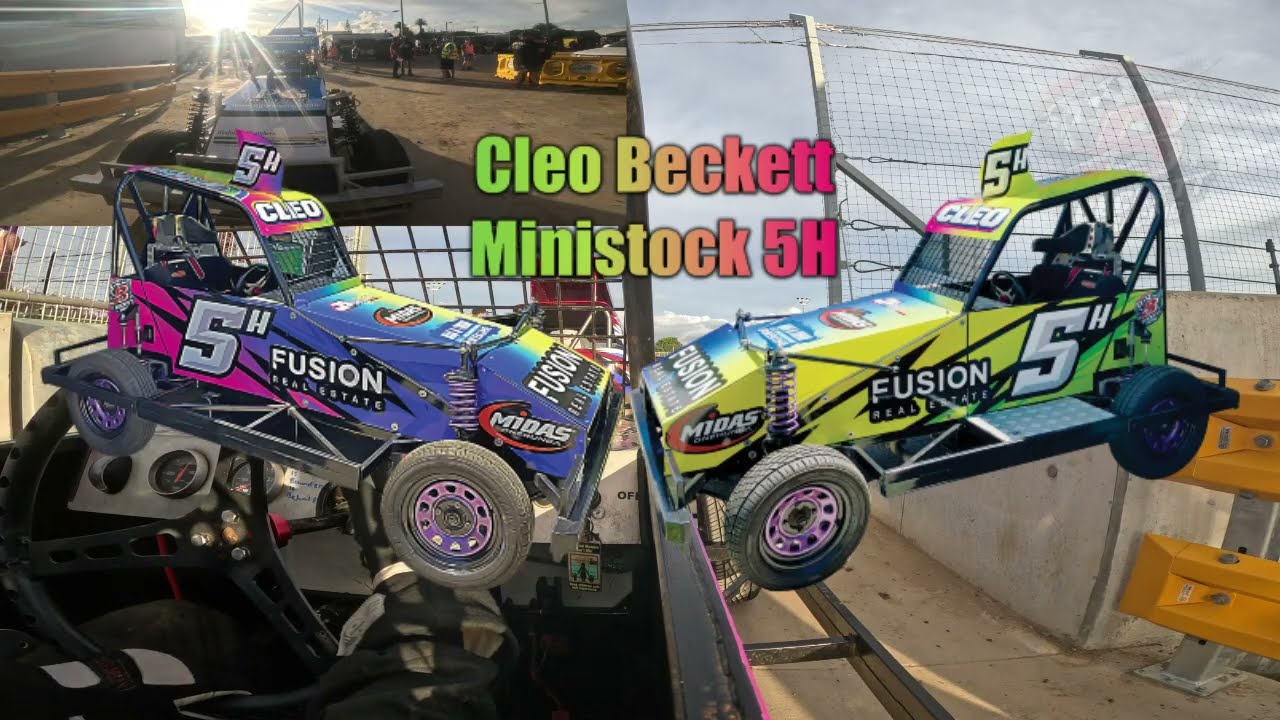 Beckett Racing Cleo Beckett Ministock 5h Race 1  Waikaraka Park Speedway New Years meeting 1.1.2026