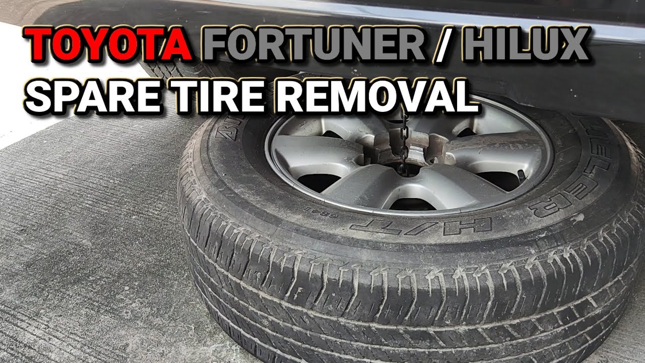 How To Remove SPARE TIRE TOYOTA FORTUNER / HILUX
