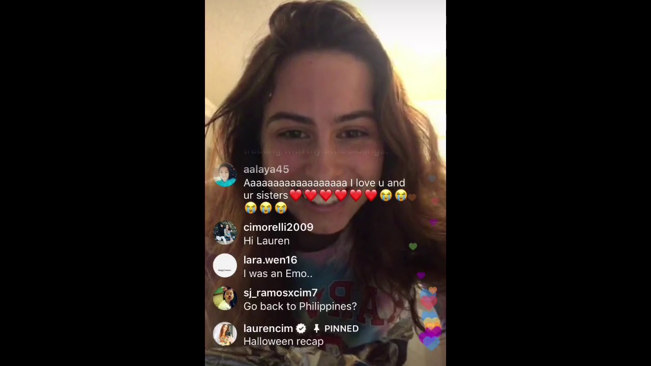 Lauren Cimorelli Livestream 1/11/18