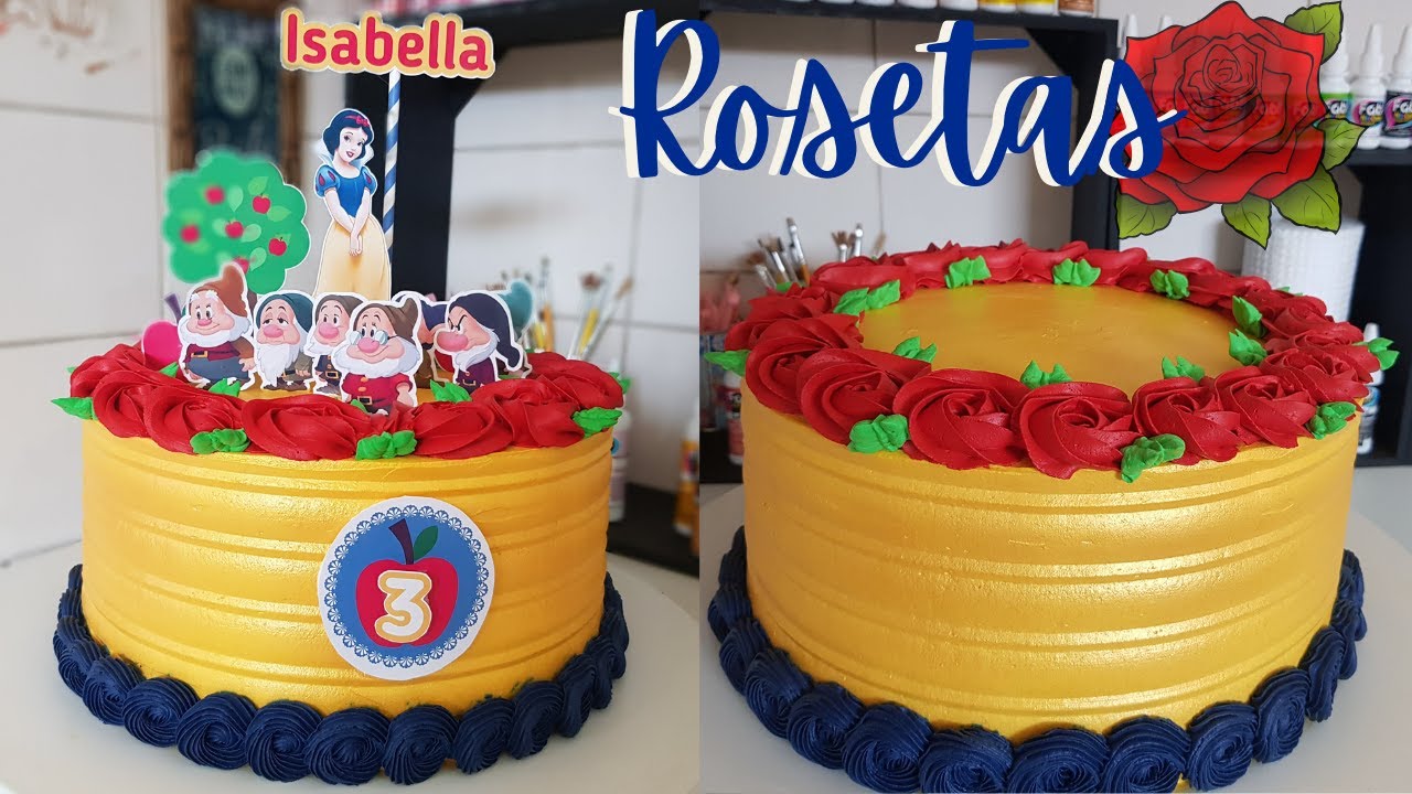 BOLO BRANCA DE NEVE | ROSETAS PERFEITAS