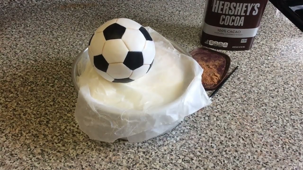 Rice Krispie Soccer ball cake topper ⚽️ ⚽️ ⚽️