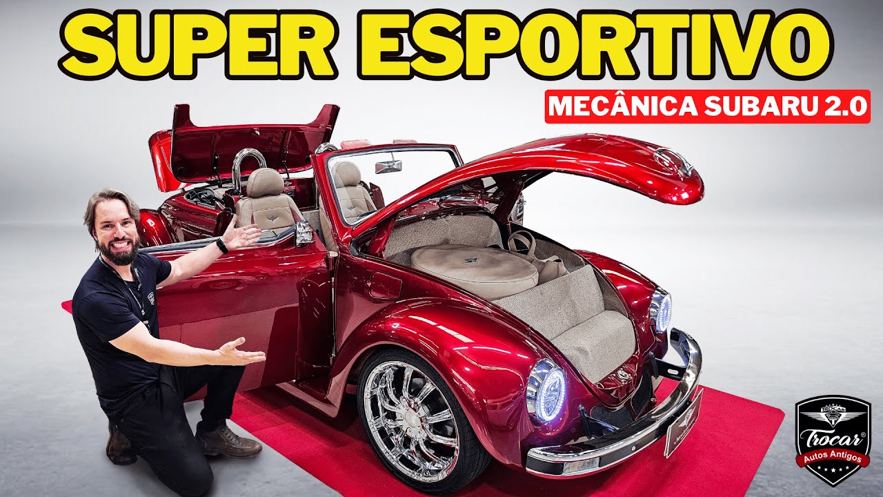 Você Nunca Viu um Fusca Assim! 😱 Fusca Hebmüller com Motor Subaru 2.0 Automático 👍😎