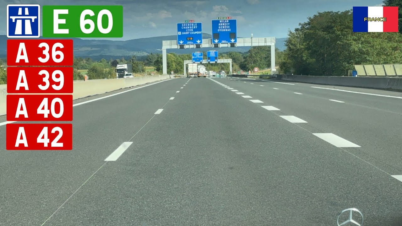 Conduite sur l'Autoroute A36 en France - 4K 30 FPS - HDR