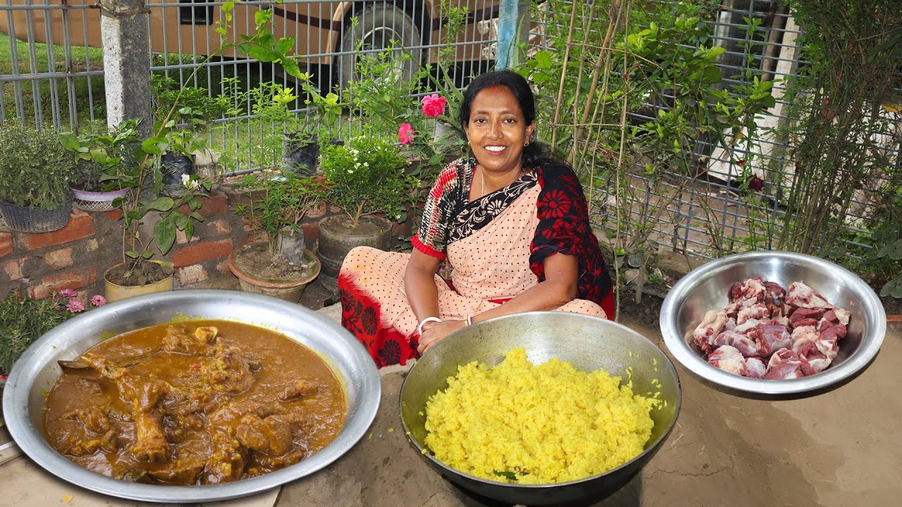 ১লা বৈশাখ স্পেশাল মাটন কষা সাথে বাসন্তী পোলাও | Mutton kosha,basanti polau | Pohela Baishakh special