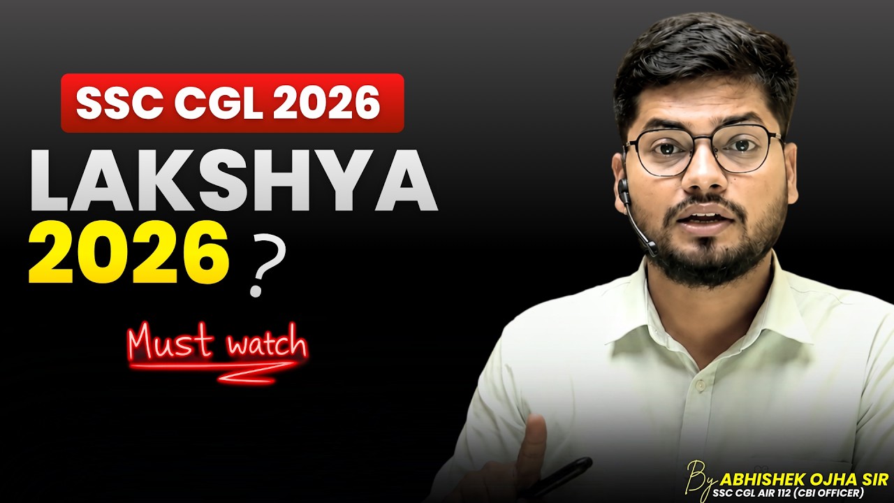 #Mission_2026 | SSC CGL 2026 | Ft. Abhishek Ojha Sir #ssccgl2026