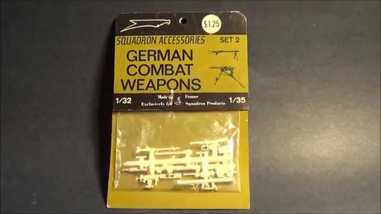 RARE German Combat Weapons Scale Model Set