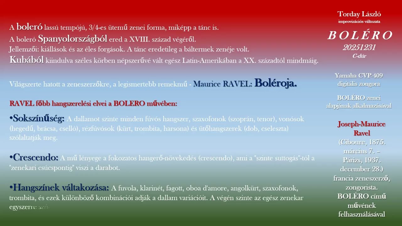 BOLERO 20251231 C dúr