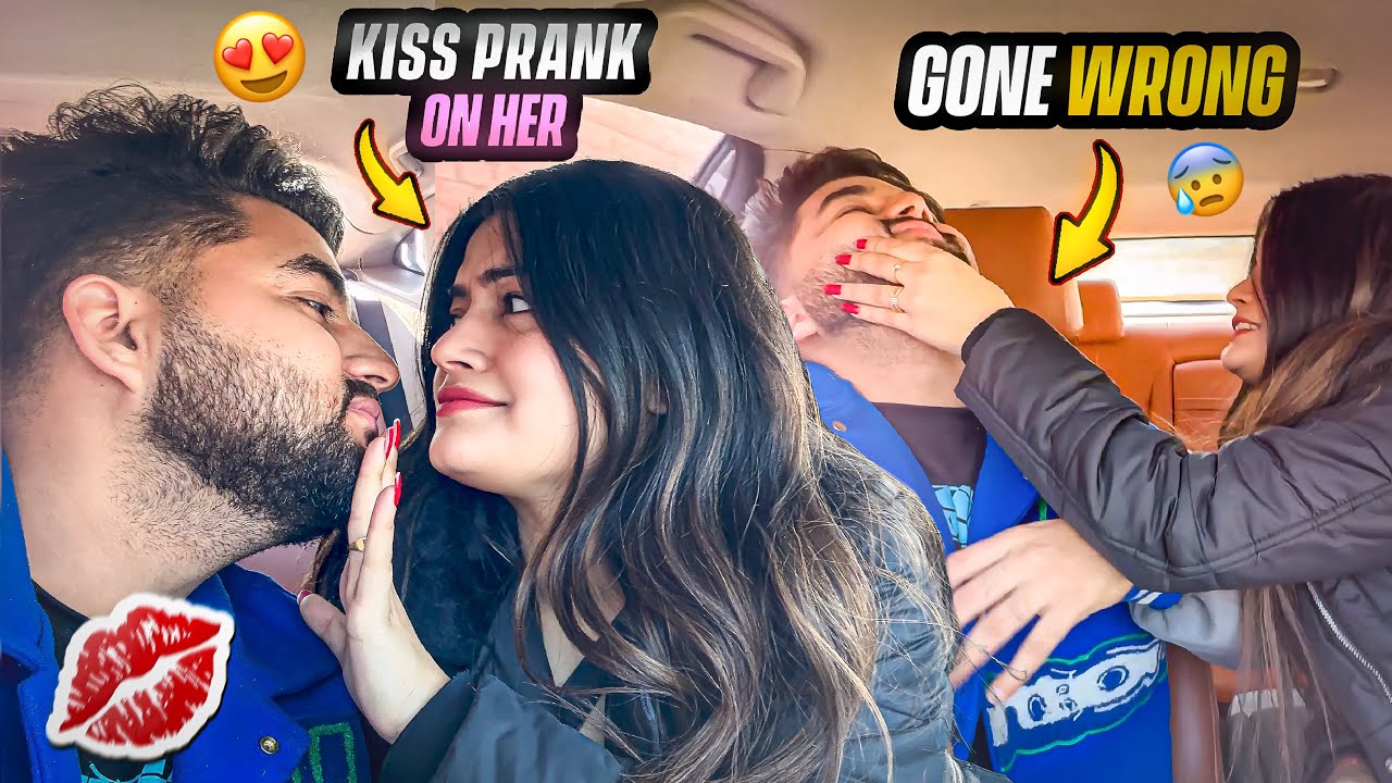 Kiss Prank On Her❤️| Gone Wrong😱| She Got Embarrassed😂